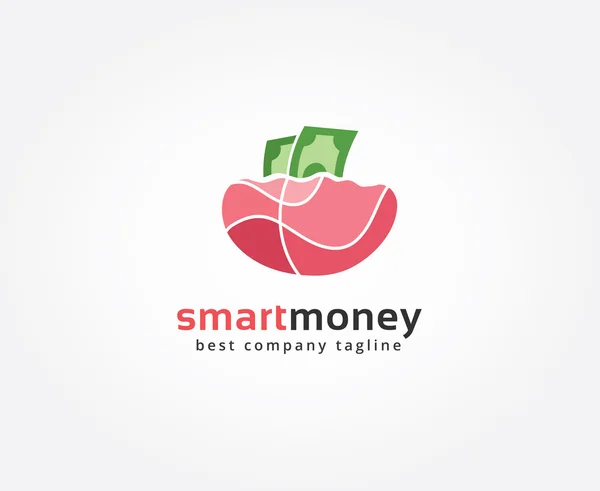 Abstract money vector logo icon concept. Modello di logotipo per branding e design — Vettoriale Stock