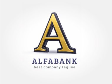 Soyut 3d karakter logo simge kavramı. Marka ve kurumsal tasarım logo şablonu