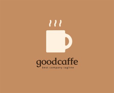 Beyaz arka plan üzerinde izole soyut kahve fasulye logo kavramı. Temel fikirleri iş, kahve, mola, Duraklat, gıda ve restoran var. Kurumsal kimlik ve marka kavramı