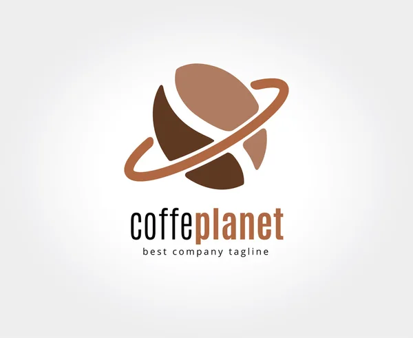 Abstracte koffie bean logo concept geïsoleerd op een witte achtergrond. Zeer belangrijke ideeën is business, koffie, pauze, pauze, voedsel en restaurant. Concept voor bedrijfsidentiteit en branding — Stockvector