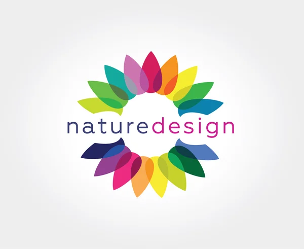抽象的な花ベクター ロゴ アイコンのコンセプト。ブランドのロゴのテンプレート — ストックベクタ