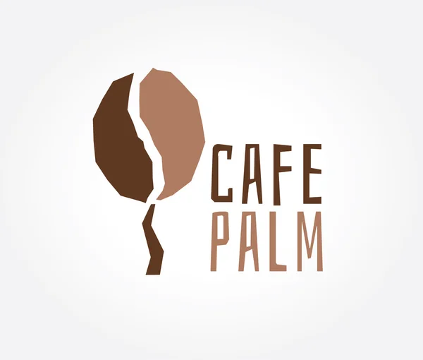 Abstract vector koffie boom logo pictogram concept. Logo sjabloon voor branding — Stockvector