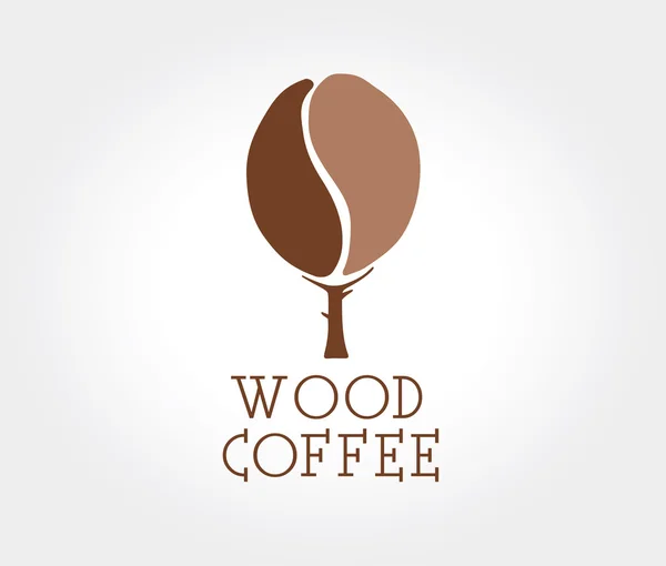 Astratto vettore caffè albero logo icona concetto. Modello di logotipo per il branding — Vettoriale Stock