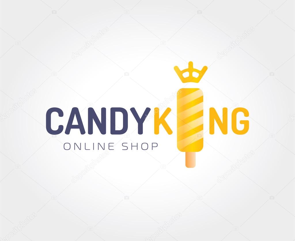 Abstract candy king logo template for branding and design