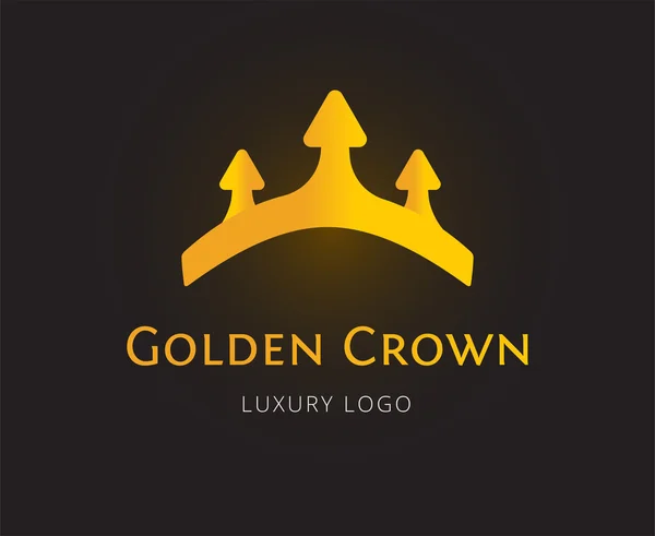 Plantilla de logotipo de vector de corona abstracta para la marca y el diseño — Vector de stock