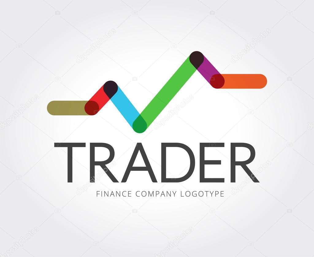 Abstract finance app vector logo template for branding and design