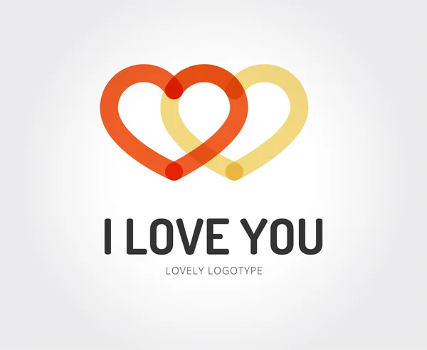 Abstrakte Love Vector Logo-Vorlage für Branding und Design — Stockvektor