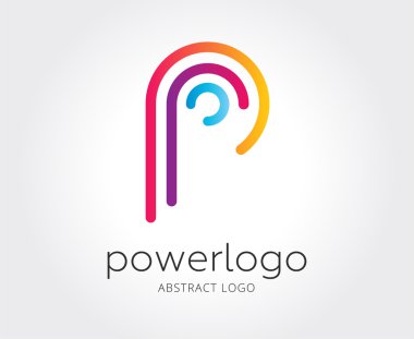 Soyut p karakter logosu