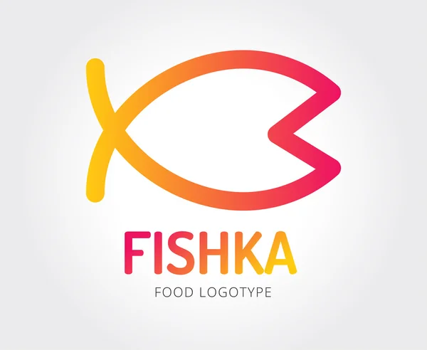 Logotipo de pescado abstracto — Vector de stock