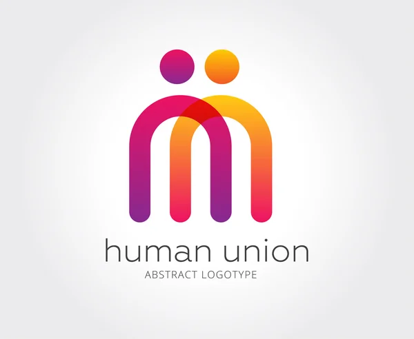 Logotipo humano abstrato — Vetor de Stock