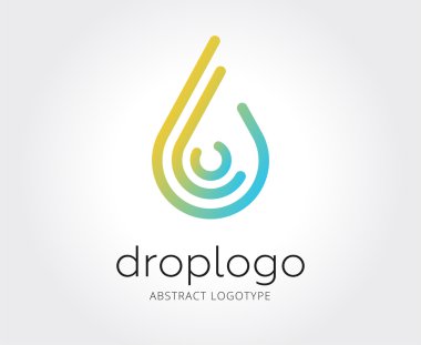 Abstract water drop logo clipart