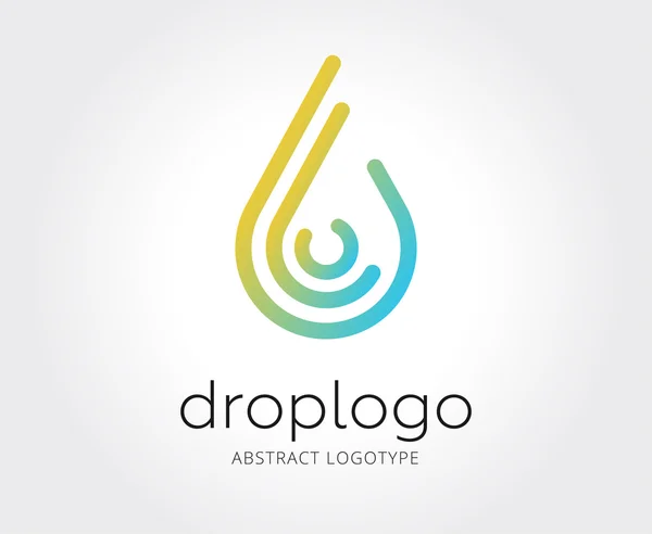 Abstrakt vatten droppe logotyp — Stock vektor