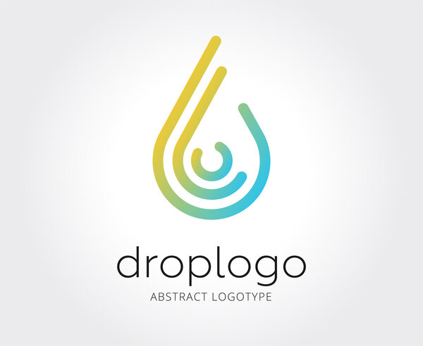 Abstract water drop logo