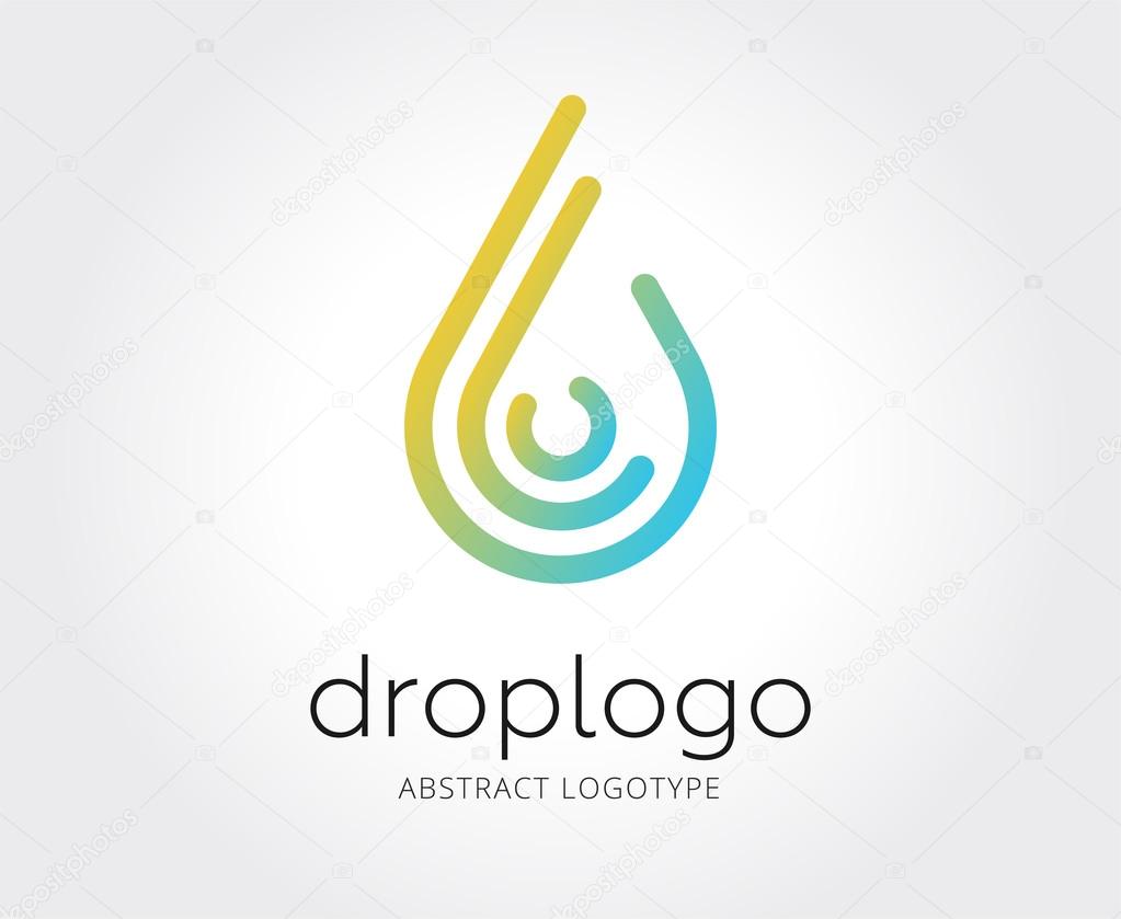 Abstract water drop logo