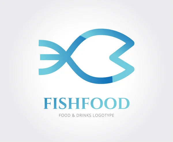 Plantilla de logotipo de vector de pescado abstracto para la marca y el diseño — Vector de stock