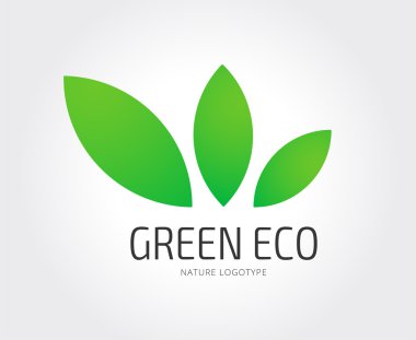 Marka ve tasarım için soyut vektör doğa logo şablonu
