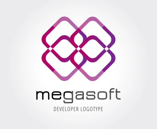 Plantilla de logotipo de vector abstracto para la marca y el diseño — Vector de stock