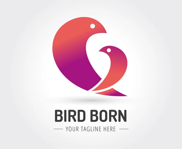 Modèle abstrait de logo vectoriel oiseau pour la marque et le design — Image vectorielle
