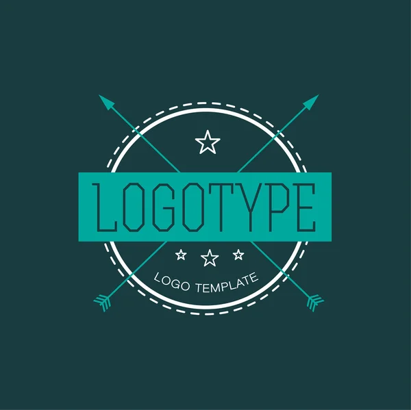 Vintage Hipster Design Element for Vector Logo — Stock Vector