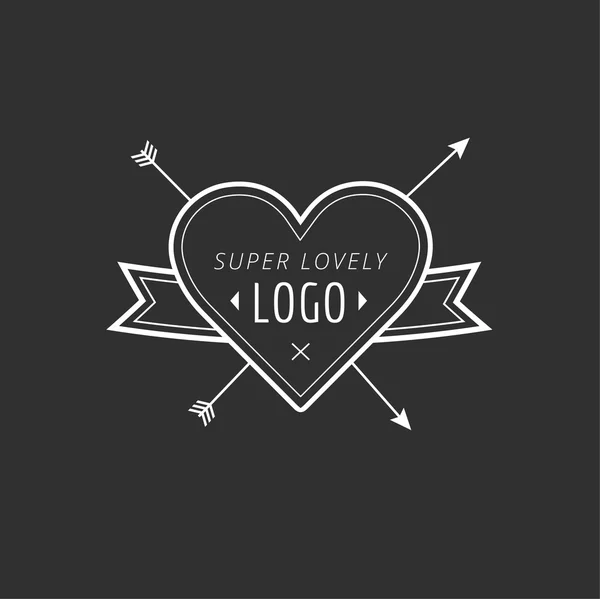 Elemento de diseño Hipster vintage para logotipo vectorial — Archivo Imágenes Vectoriales