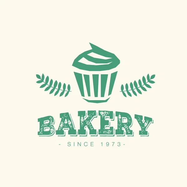 Absztrakt vektor torta vintage logó elemet. Sütemények, kenyér, pékáru. Logo tervezés — Stock Vector