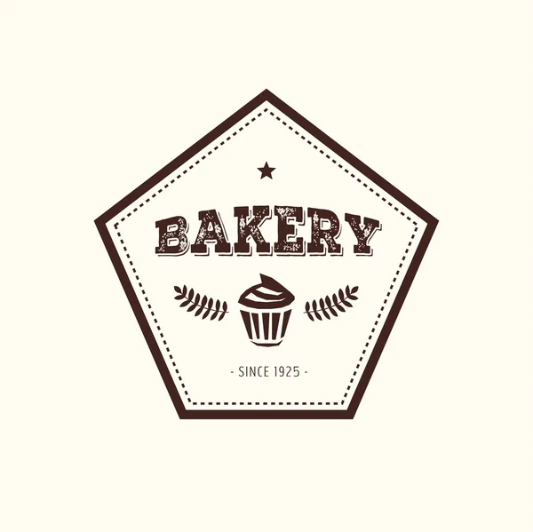 Absztrakt vektor torta vintage logó elemet. Sütemények, kenyér, pékáru. Logo tervezés — Stock Vector