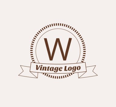Soyut vektör vintage logo tasarım öğeleri kümesi. Okları, etiket, kurdela, sembolleri. Vektör çizim