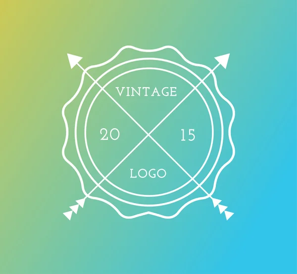 Abstract vector vintage logo ontwerp elementen set. Pijlen, etiketten, linten, symbolen. Vectorillustratie — Stockvector