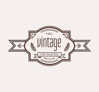 Vintage yenilikçi tasarım öğesi için vektör Logo