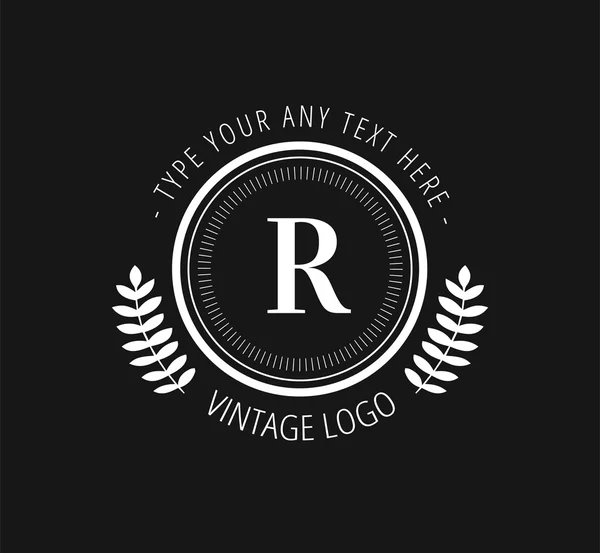 Vintage Hipster Design Element for Vector Logo — Stock Vector