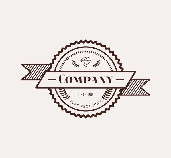 Élément de conception Vintage Hipster pour logo vectoriel — Image vectorielle