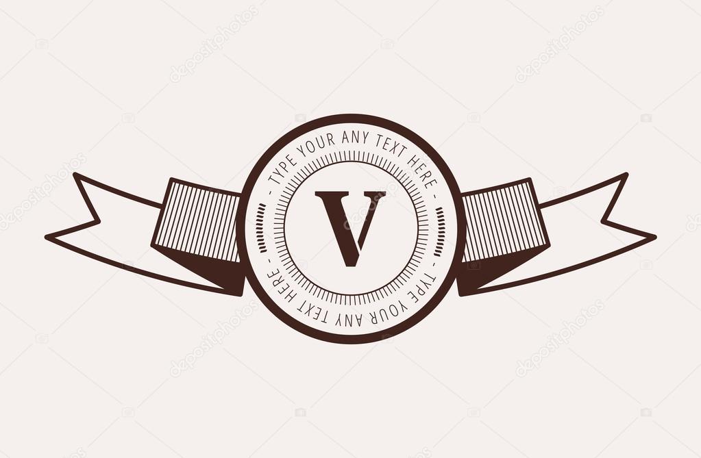 Vintage Hipster Design Element for Vector Logo