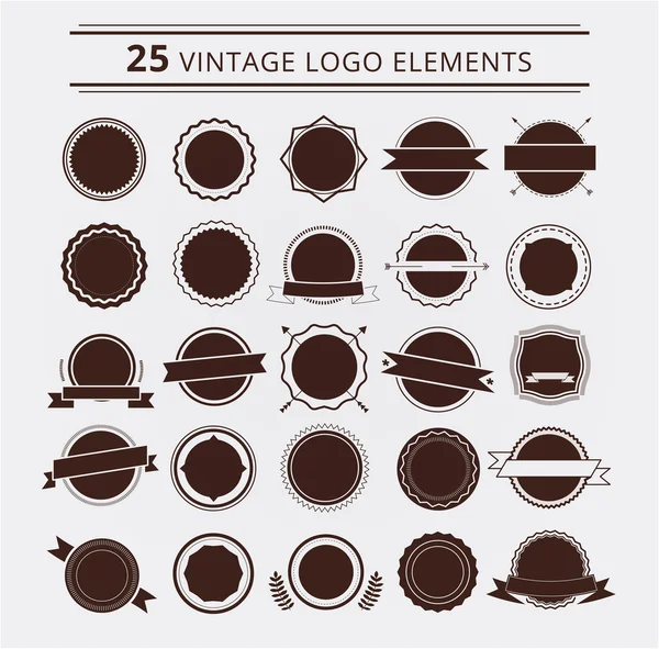 Elementos de diseño. Estilo retro vintage. Flechas, etiquetas, cintas, símbolos para logotipos. Ilustración vectorial editable . — Vector de stock