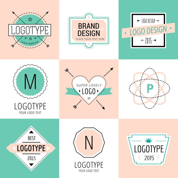Design elements. Vintage retro style. Arrows, labels, ribbons, symbols for logos. Editable vector illustration. — Stock Vector