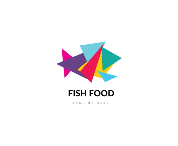 Abstract vector element. Fish food logo template. Stock illustration for design — Stock vektor