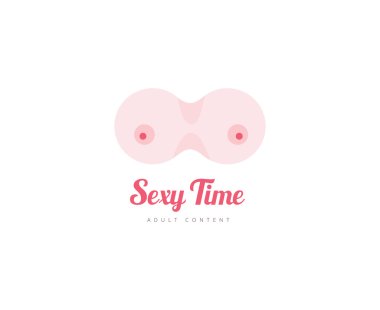 Boobs icon, love, adult content, sex, shop and body. Stock illustration for design. Abstract vector logo elements.  clipart