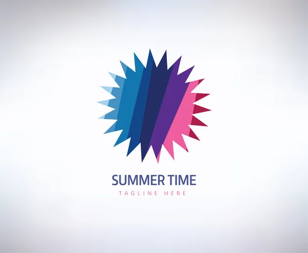 Abstract vector logo elements. Sun, vocation, summer and holiday. Stock illustration for design — 图库矢量图片