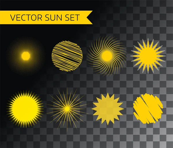 Abstract vector logo elements. Sun, vocation, summer and holiday. Stock illustration for design — ストックベクタ