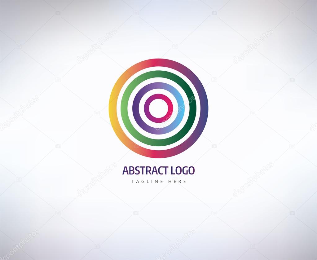 Abstract vector logo element. Logotype template, arrows and shapes. Stock illustration for design