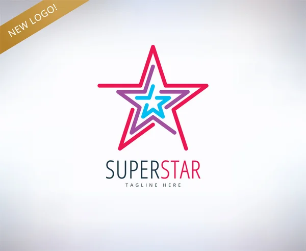 Star vector logo icon. Leader, winner, rank or competition and shine symbol. Stock design elements. — Stock vektor