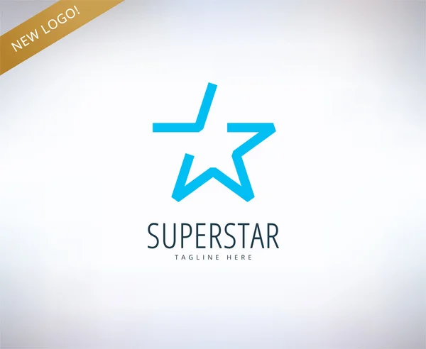 Star vector logo icon. Leader, winner, rank or competition and shine symbol. Stock design elements. — Stock vektor