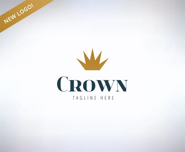 Crown shape vector logo icon. King, leader, boss and business symbol. Stocks design elements. — Διανυσματικό Αρχείο