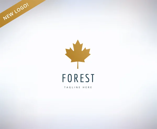 Leaf map logo icon. Nature, spa or leafs and forest. Stock design elements. — Stock vektor