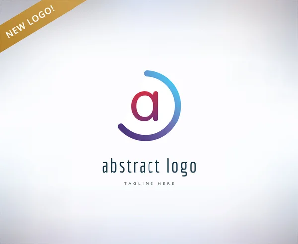 Abstract vector logo elements. Logotype template, arrows, shape, text. Stock illustration for design — Stock Vector