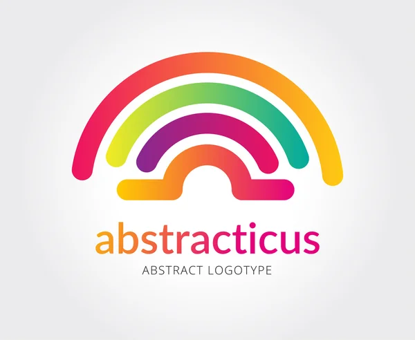 Plantilla abstracta del logotipo del vector del arco iris para la marca y el diseño — Foto de Stock