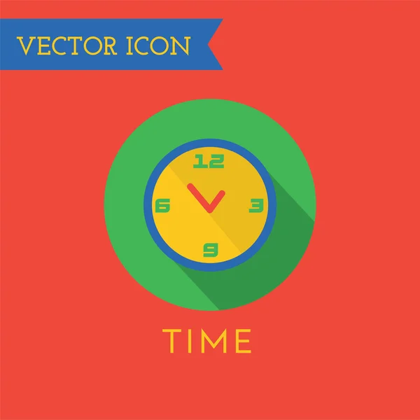 Klok Vector pictogram. Geluid, hulpmiddelen of Dj en Opmerking symbolen. Voorraad ontwerpelement. — Stockvector