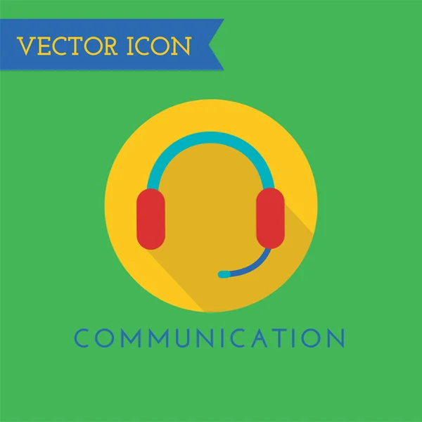 Vektor ikona sluchátek. Zvuk, nástroje nebo symboly Dj a poznámky. Akcií designový prvek. — Stockový vektor