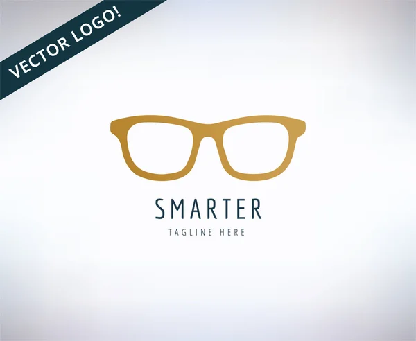Glasögon-ikonen, utbildning och smart. Stock illustration för design. Abstrakt vektor logo element. — Stock vektor