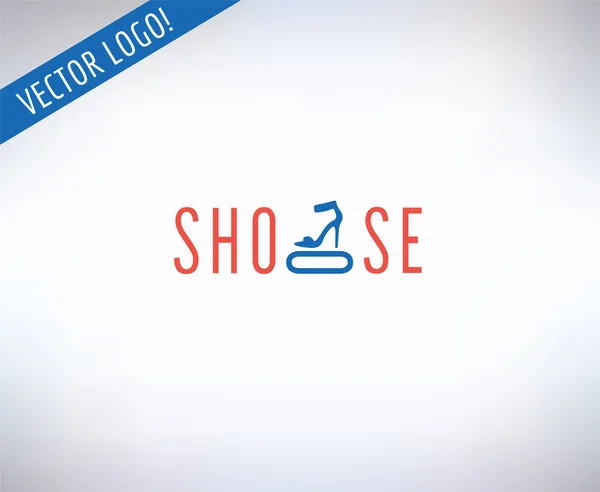Shoes vector logo icon. Style, Cloth or Shop and Dress symbol. Stocks design elements — Stock vektor