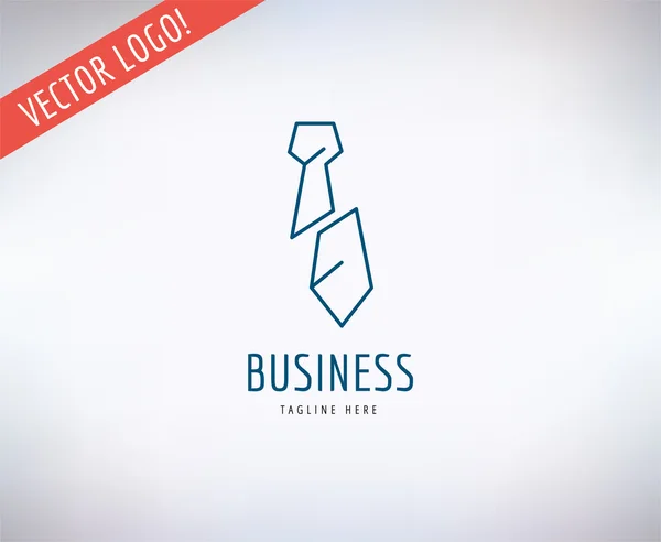 Tie vector logo icon. Business, bank and lawer symbol. Stocks design elements — Stock vektor